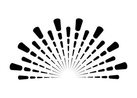 Sunburst firework explosion. Retro hand drawn sparkle. Bursting or light rays イラスト素材