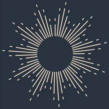 Sunburst firework explosion. Retro hand drawn sparkle. Bursting or light rays Stockillustratie