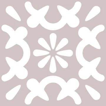 Sunburst Floral Tile Pattern Vector Stock Illustration