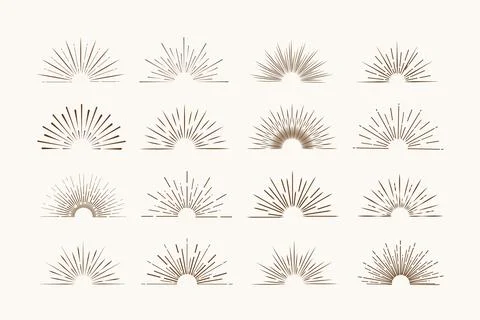 Sunburst frames in retro style on light background. Starburst label. Light Ilustración de archivo