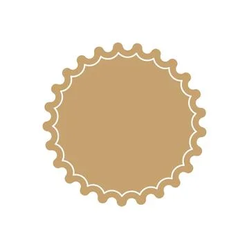 Sunburst icon vector badge tag. Starburst beige promo banner design element E Stock Illustration