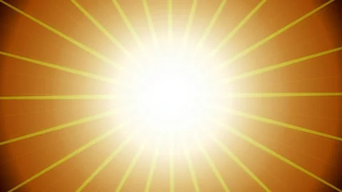 Sunburst light radiating seamless loop motion background Vídeo Stock 345394347