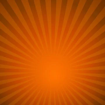 Sunburst orange rays pattern. Radial sunburst ray background vector illustrat Stock Illustration