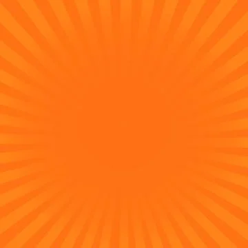 Sunburst orange rays pattern. Radial sunburst ray background vector illustrat Stock Illustration