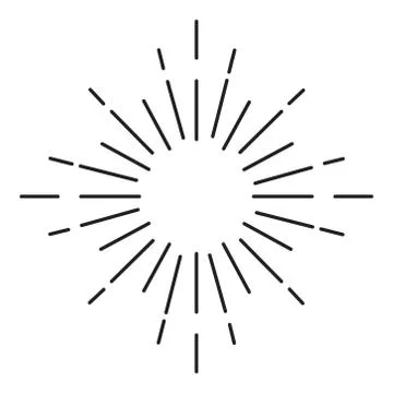 Sunburst Ornament Element Vector Stock Illustration
