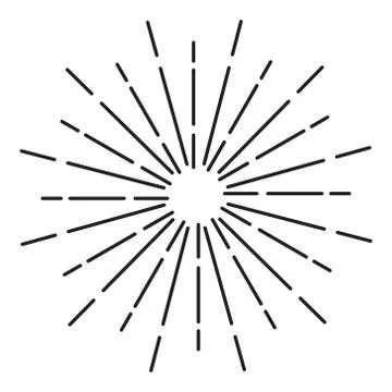 Sunburst Ornament Element Vector Stock Illustration