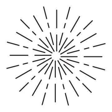 Sunburst Ornament Element Vector Stock Illustration
