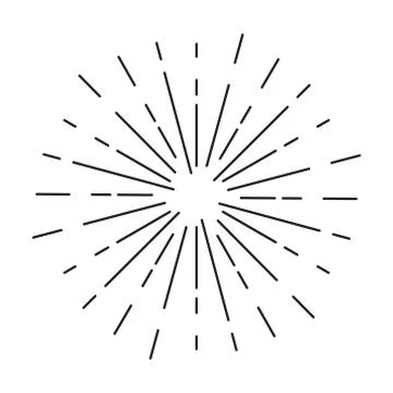 Sunburst Ornament Element Vector Stock Illustration