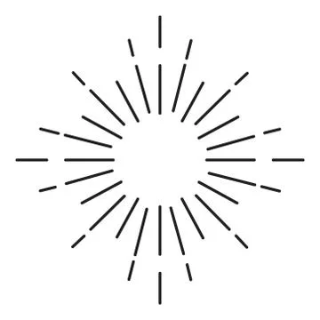 Sunburst Ornament Element Vector Stock Illustration