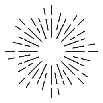 Sunburst Ornament Element Vector Stock Illustration