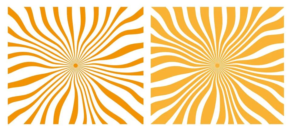 Sunburst pattern with crooked sun rays on a sunny background Illustrazione stock