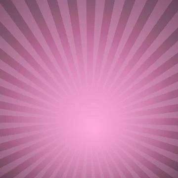 Sunburst pink rays pattern. Radial sunburst ray background vector illustratio Stock Illustration