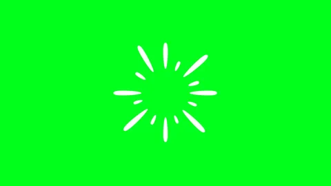 Sunburst radial speed lines animation burst effect on green screen Stock Footage 345484002
