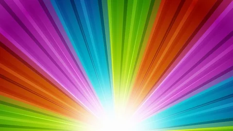Sunburst Rainbow Rays Stock Footage 94854470