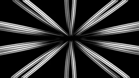 Sunburst Rays Black and White Loop Abstract Background Stock Footage 85289754
