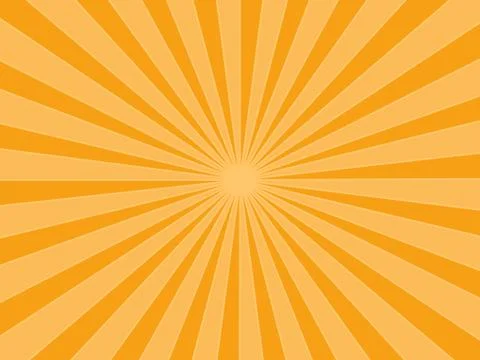 Sunburst rays orange background. sunbeam star burst. Vector illustration. Stock Illustration