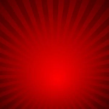 Sunburst red rays pattern. Radial background vector illustration Stockillustratie