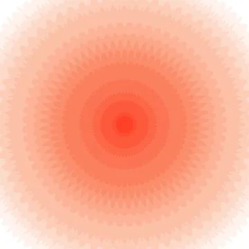 Sunburst rosette with alternating rays of petals Stock Illustration