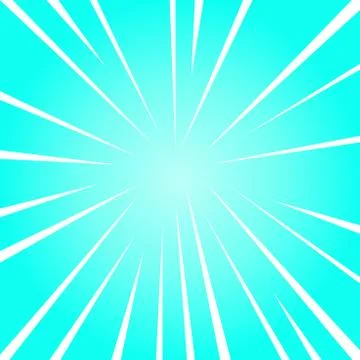 Sunburst with White Beams of Different Size for Depth and Perspective. Blue イラスト素材