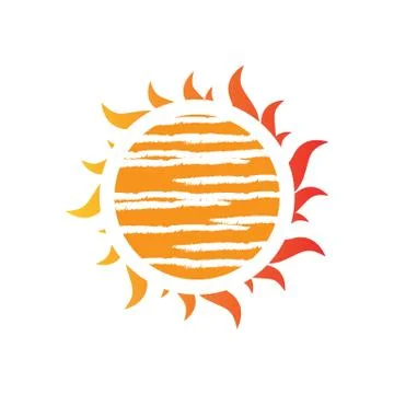 Sunburst Yellow Sun vector icon logo illustrations Stock Illustration