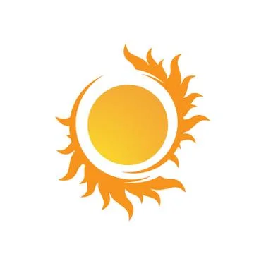 Sunburst Yellow Sun vector icon logo illustrations Stock Illustration