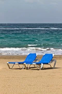 Sunchairs Foto stock