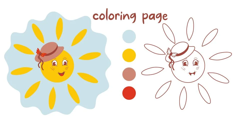 SunColoring Stock Illustration