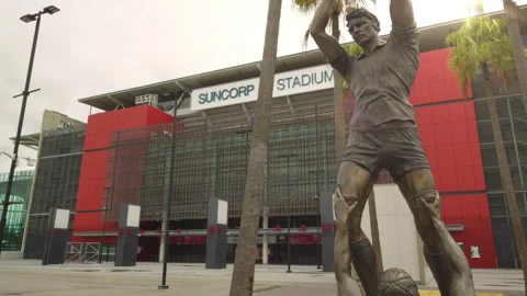 Suncorp Stadium Wide Evening Sun Stock Footage 266753749