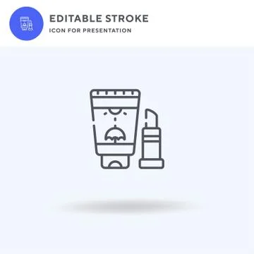 Suncream icon vector, filled flat sign, solid pictogram isolated on white, logo 스톡 일러스트