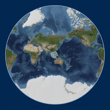 Sunda tectonic plate. Satellite. Lagrange Oblique. Stock Illustration