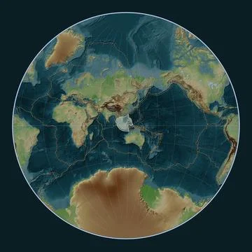 Sunda tectonic plate. Wiki. Lagrange. Boundaries Stock Illustration