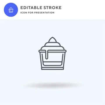 Sundae icon vector, filled flat sign, solid pictogram isolated on white, logo イラスト素材