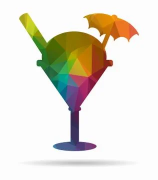 Sundae poly icon 스톡 일러스트