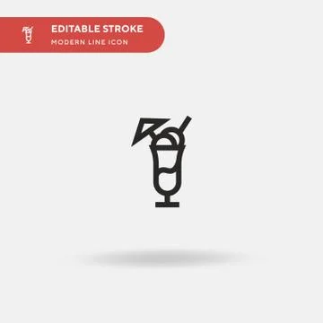 Sundae Simple vector icon. Illustration symbol design template for web mobile Stock Illustration