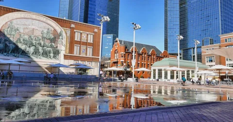 Sundance Square in Fort Worth Video stock 60409906