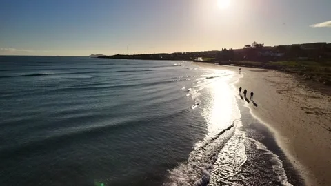 Sunday Beach walk Stock Footage 260238481
