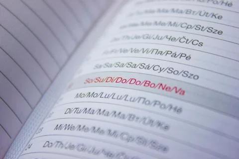 Sunday book Stock Photos