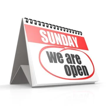 Sunday calander Stock-Illustration