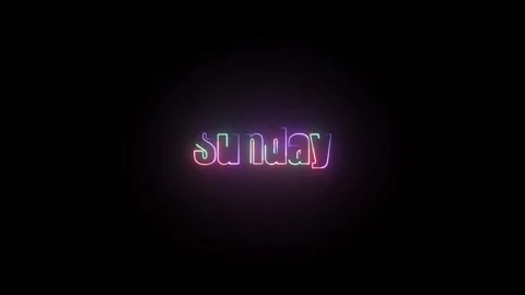 Sunday Day Text Animation Stock Footage 324811375