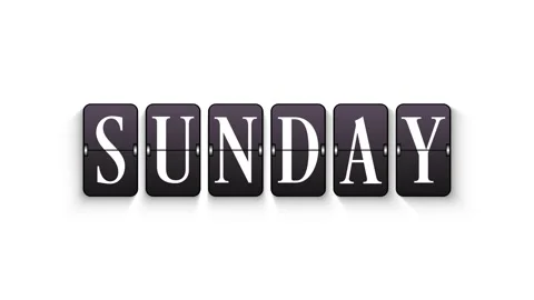 Sunday Flip Clock Animation Modern Day Indicator for Calendar or Schedule Vídeos de archivo 319897305