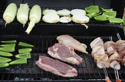 Sunday on the Grill Stock Photos