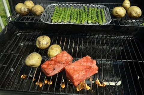 Sunday on the grill Stock Photos