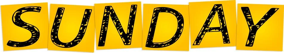 Sunday Stock Illustration