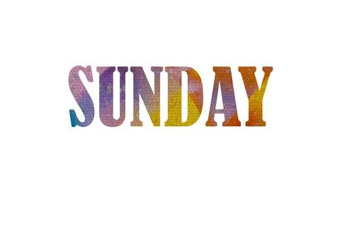 SUNDAY Stock Illustration