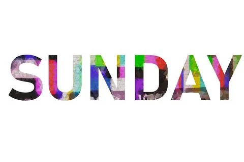 SUNDAY Stock Illustration