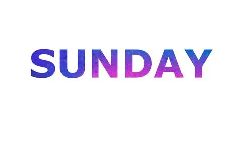 SUNDAY Stock Illustration
