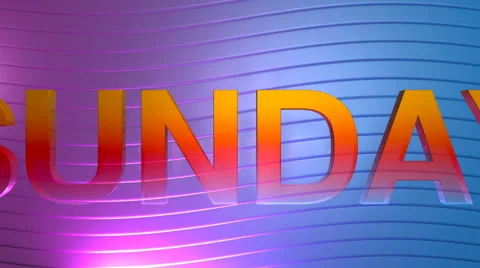 Sunday motion graphic Stock-Footage 67475688