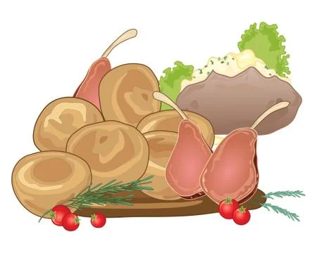 Sunday roast Stock Illustration