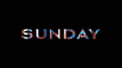 Sunday Text Animation With Variable Effects Stock Footage 197554316