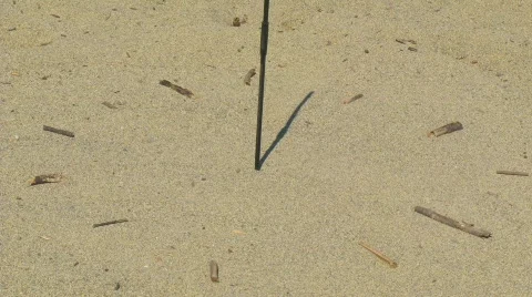 Sundial, the arrow moves. Summer Stock Footage